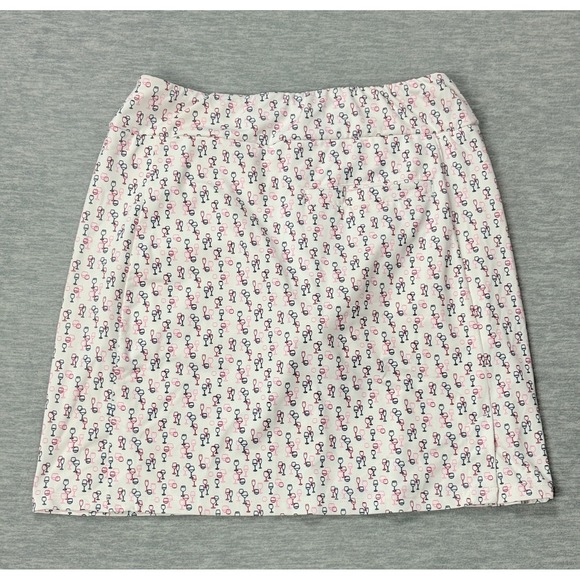 Sansoleil Pants - SanSoleil UV 50 Golf Skort Womens XS White Wine Glass Print Athletic Navy Pink